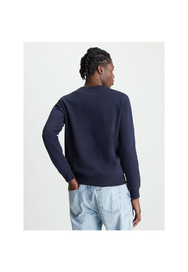 Bluza Calvin Klein Core Monogram, Mężczyźni. Kolor: niebieski. Materiał: materiał, bawełna