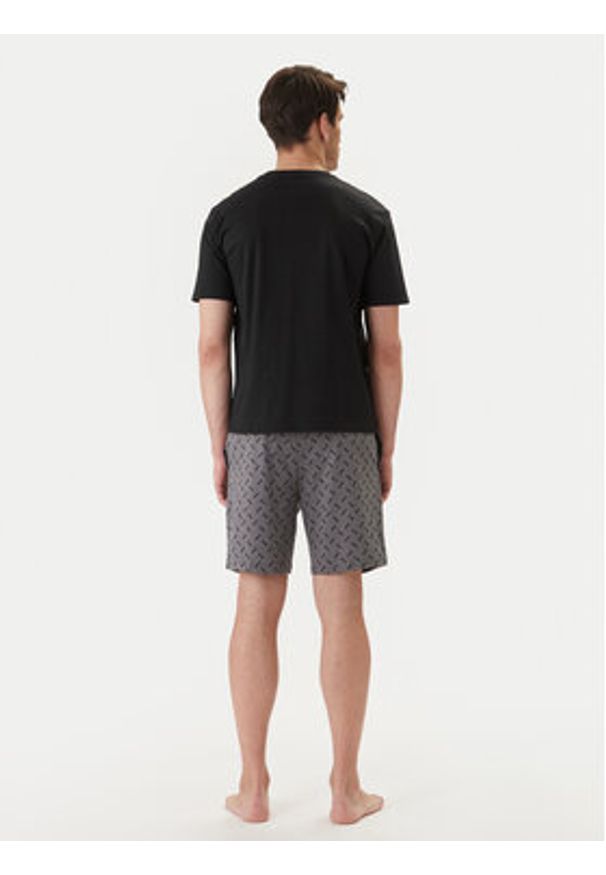 BOSS Piżama 50557174 Czarny Regular Fit. Kolor: czarny. Materiał: bawełna