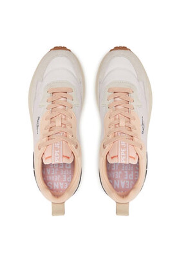 Pepe Jeans Sneakersy PLS60044 Beżowy. Kolor: beżowy. Materiał: zamsz, skóra