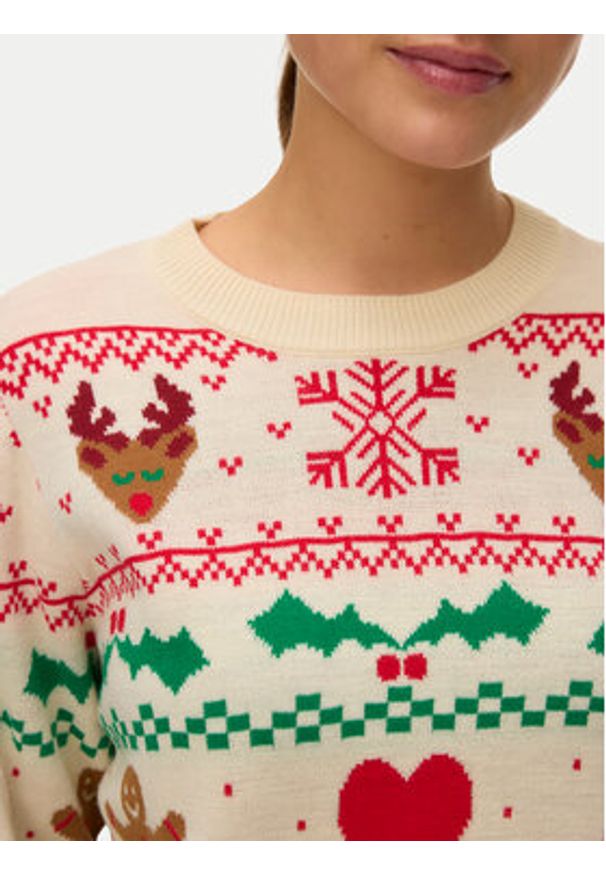 Vero Moda Sweter New Christmas 10334011 Kolorowy Regular Fit. Materiał: syntetyk. Wzór: kolorowy