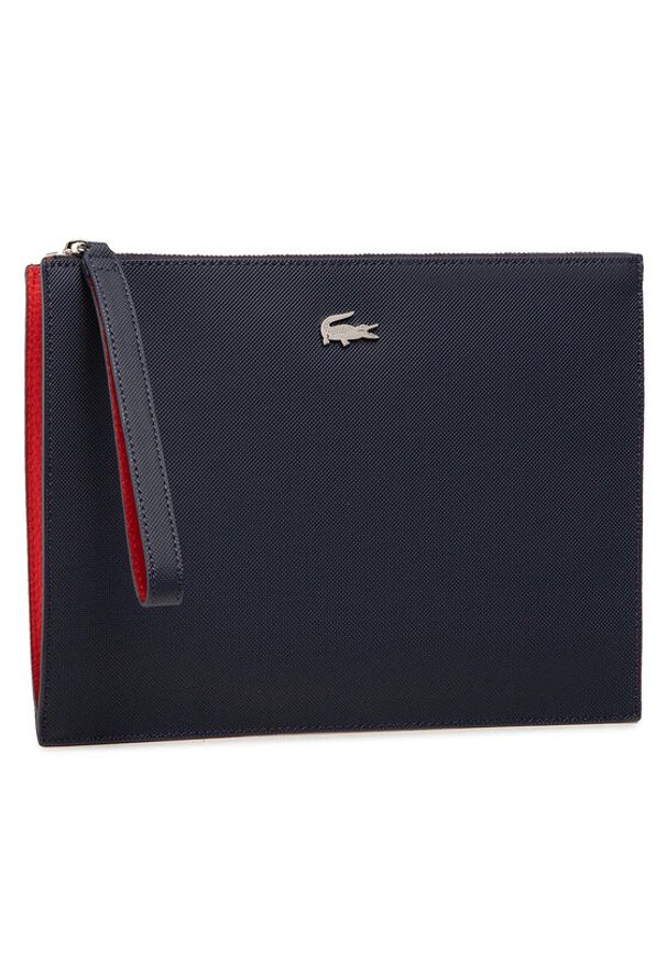 Lacoste Torebka Clutch NF2791AA Granatowy. Kolor: niebieski. Materiał: skórzane