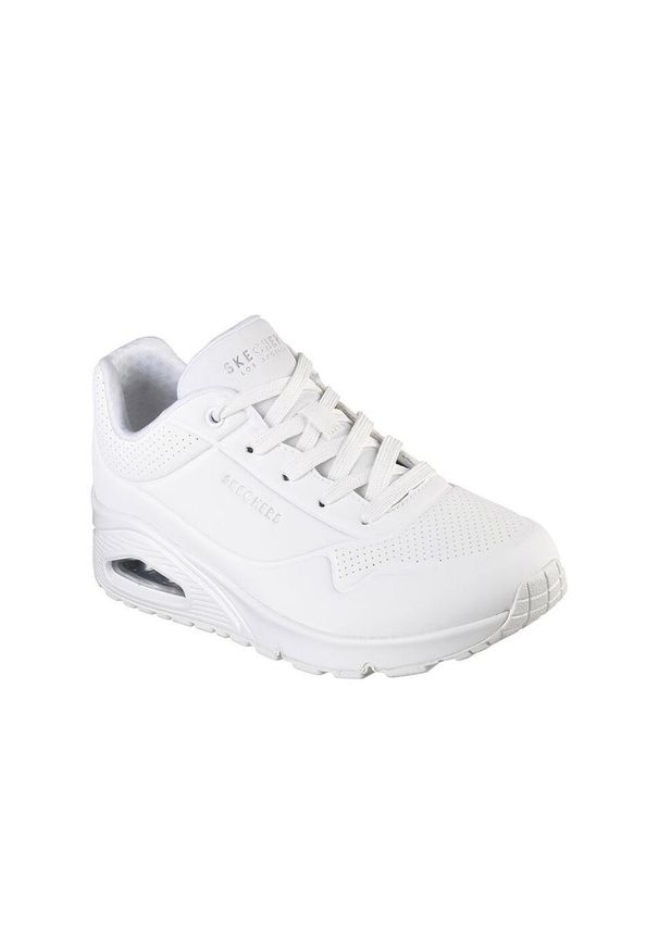 skechers - Buty na co dzień damskie SKECHERS UNO STAND ON AIR eko skóra. Okazja: na co dzień. Kolor: biały. Materiał: skóra