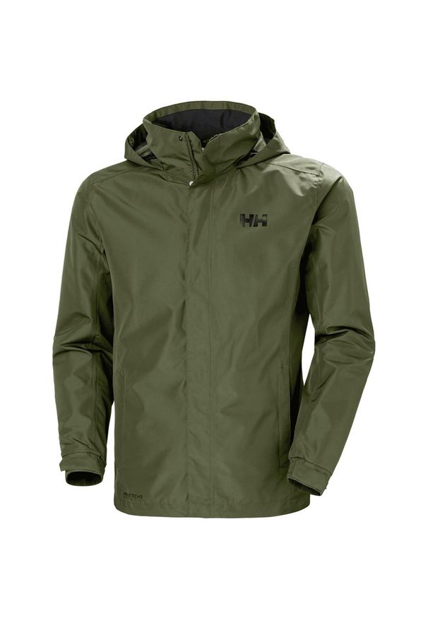 Kurtka Helly Hansen dubliner. Typ kołnierza: kaptur. Kolor: zielony. Materiał: syntetyk. Sport: turystyka piesza
