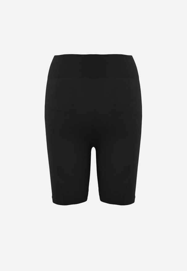 Born2be - Czarne Szorty Kolarki z Wysokim Stanem o Modelującym Fasonie Kimolodia. Okazja: na co dzień. Stan: podwyższony. Kolor: czarny. Styl: casual