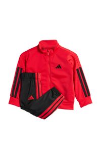 Adidas - Dres Essentials CLIMACOOL Kids. Okazja: na uczelnię. Kolor: czerwony, wielokolorowy, czarny. Materiał: dresówka. Styl: sportowy