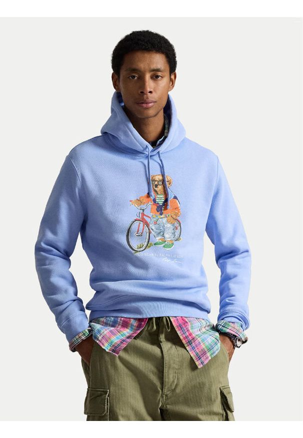 Polo Ralph Lauren Bluza 710B14614001 Błękitny Regular Fit. Typ kołnierza: polo. Kolor: niebieski. Materiał: bawełna