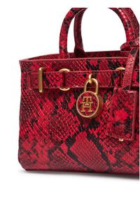 TOMMY HILFIGER - Tommy Hilfiger Torebka American Icon Micro Tote Snake AW0AW18820 Czerwony. Kolor: czerwony. Materiał: skórzane #2