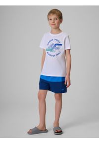 4f - 4F Spodenki plażowe boardshorty chłopięce - granatowe 158/164 (12-14 lat). Kolor: niebieski. Materiał: włókno #1