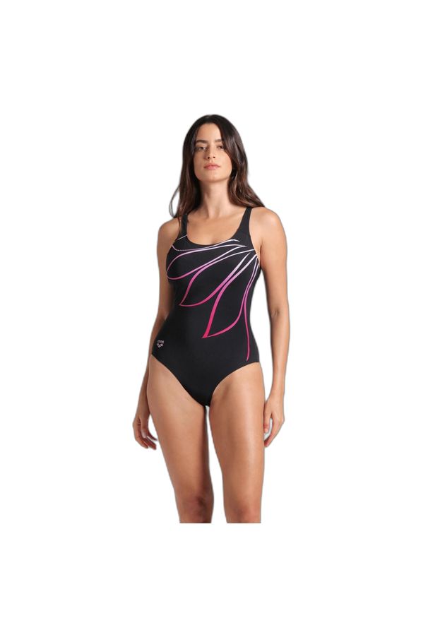 Damski kostium kąpielowy 1-częściowy Arena Giorgia. Kolor: czarny
