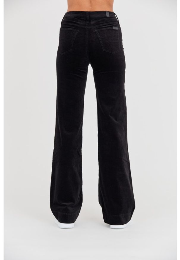 7 FOR ALL MANKIND Czarne damskie spodnie Modern Dojo Velvet, Rozmiar 29. Kolor: czarny