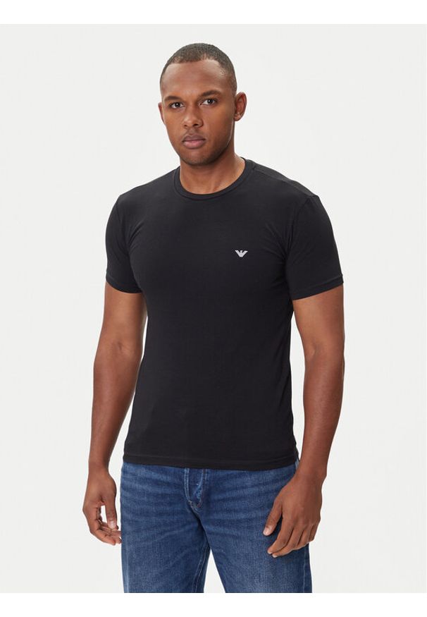 Emporio Armani Underwear T-Shirt EM000379 AF14133 UC001 Czarny Fitted Fit. Kolor: czarny. Materiał: bawełna