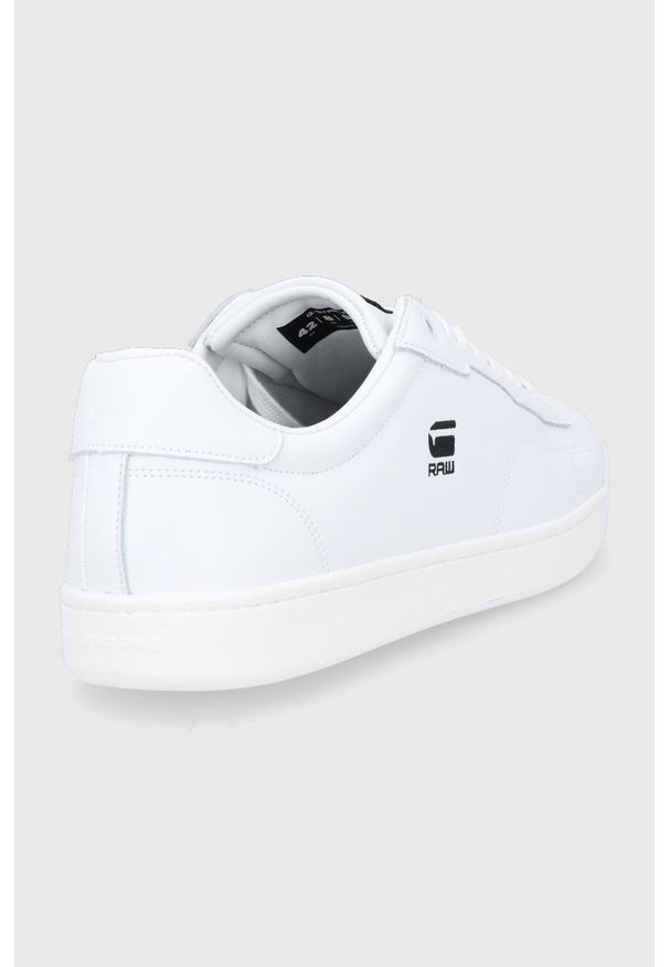 G-Star RAW - G-Star Raw Buty skórzane kolor biały. Nosek buta: okrągły. Zapięcie: sznurówki. Kolor: biały. Materiał: skóra