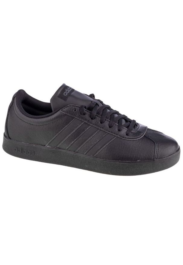 Adidas - Buty adidas Vl Court 2.0 M FW3774 czarne. Okazja: na co dzień. Zapięcie: sznurówki. Kolor: czarny. Materiał: syntetyk, materiał. Szerokość cholewki: normalna