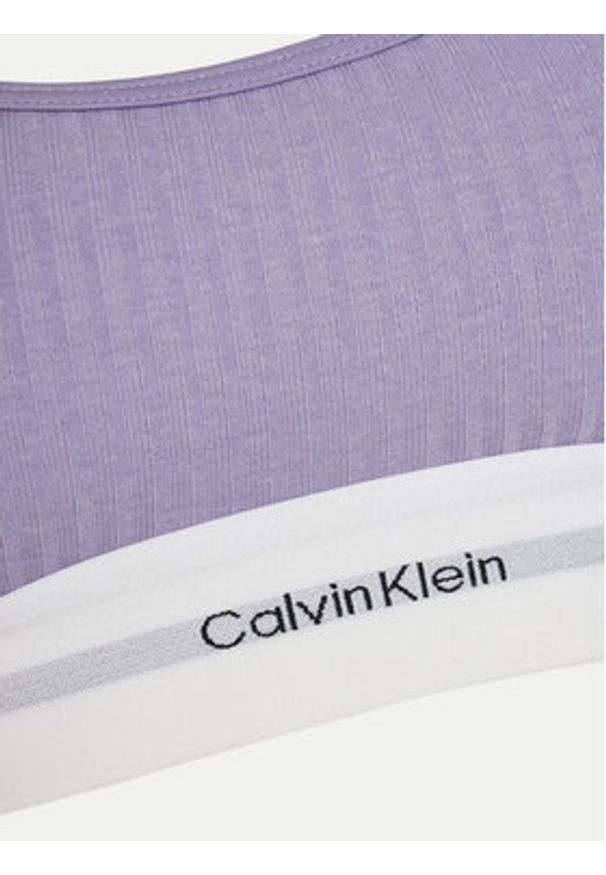 Calvin Klein Underwear Biustonosz top LV00QF8018 Fioletowy. Kolor: fioletowy. Materiał: bawełna