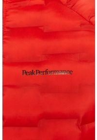 Peak Performance - Kurtka. Typ kołnierza: kaptur. Kolor: czerwony. Materiał: poliester, materiał. Wzór: gładki #4