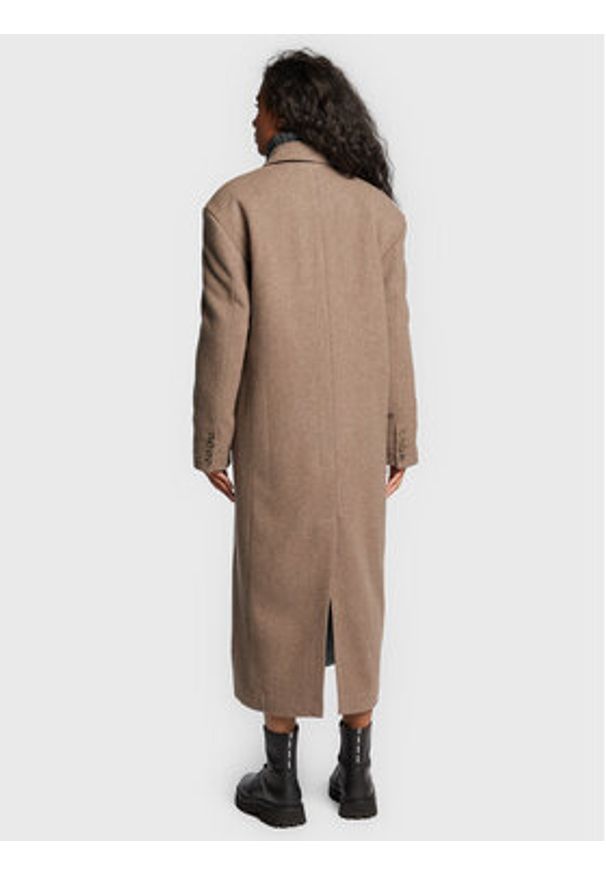 Herskind Płaszcz wełniany Wanda 4575816 Beżowy Oversize. Kolor: beżowy. Materiał: wełna