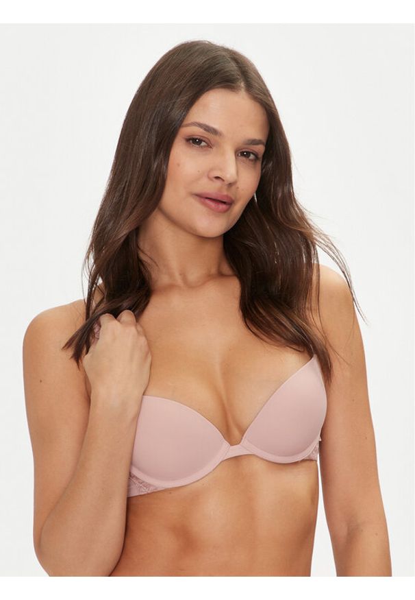 Calvin Klein Underwear Biustonosz push-up 000QF7578E Różowy. Kolor: różowy. Materiał: syntetyk. Rodzaj stanika: push-up