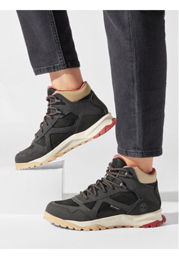 Timberland Trapery Lincoln PK LiteMid F/L WPTB0A5PPB0151 Czarny. Kolor: czarny. Materiał: skóra, nubuk