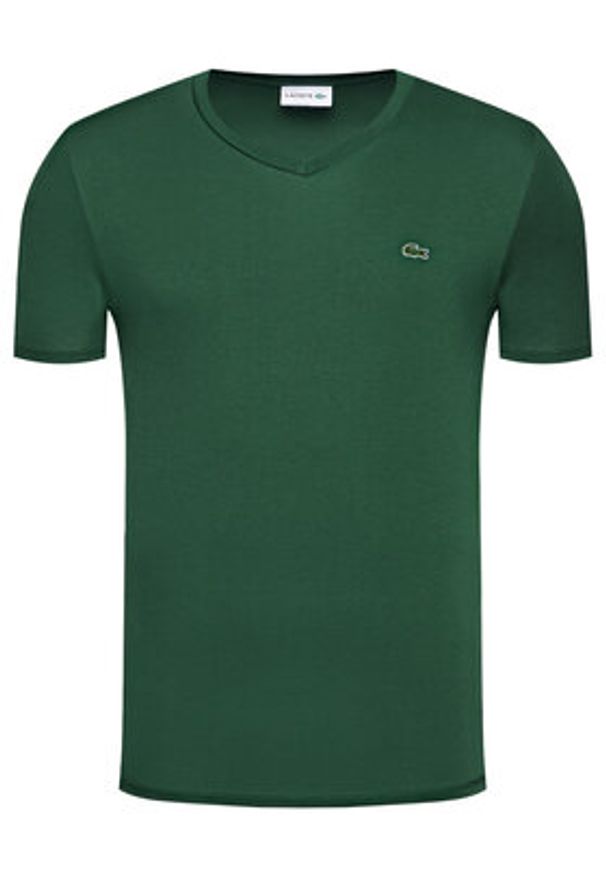Lacoste T-Shirt TH6710 Zielony Regular Fit. Kolor: zielony. Materiał: bawełna