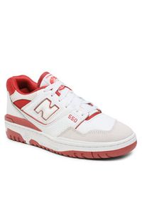 New Balance Sneakersy BB550STF Biały. Kolor: biały. Materiał: skóra