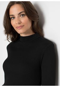 bonprix - Sukienka mini z lejącej wiskozy. Kolor: czarny. Materiał: wiskoza. Długość: mini #3