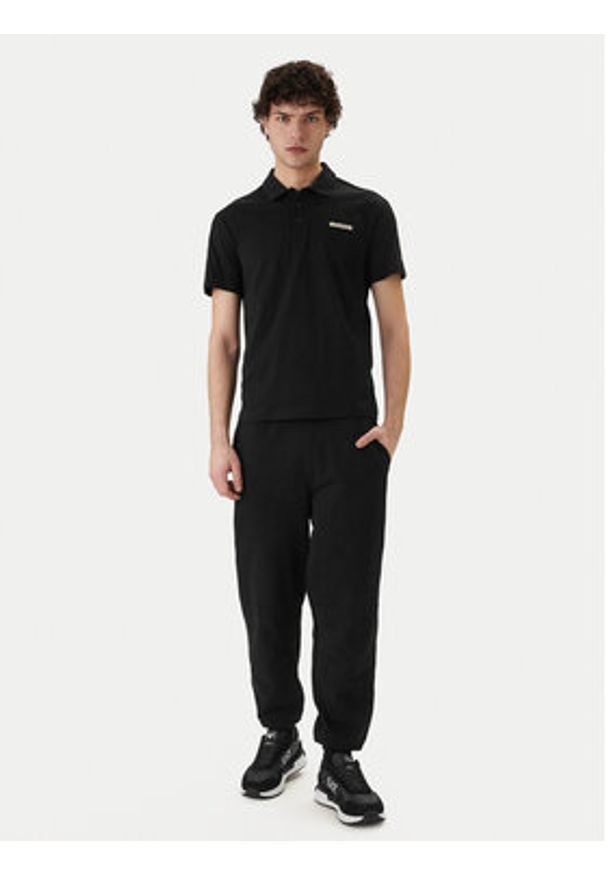 EA7 Emporio Armani Polo 7M001477 AF10375 UC001 Czarny Regular Fit. Typ kołnierza: polo. Kolor: czarny. Materiał: bawełna
