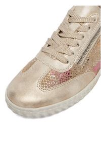 Rieker Sneakersy N0902-90 Złoty. Kolor: złoty. Materiał: materiał #4