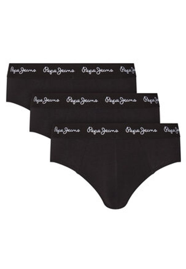 Pepe Jeans Komplet 3 par slipów PMU10988 Czarny. Kolor: czarny. Materiał: bawełna