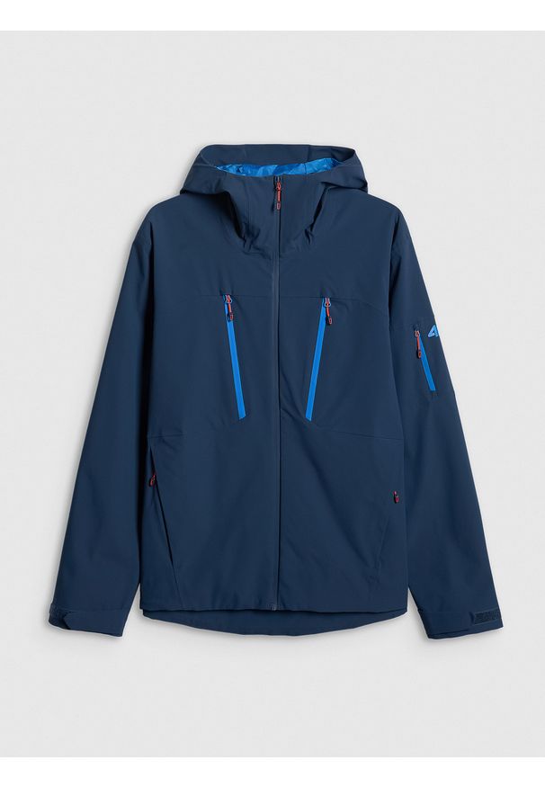 4f - 4F Kurtka przejściowa membrana 8000 męska - granatowa 3XL. Okazja: na co dzień. Kolor: niebieski. Materiał: materiał. Styl: casual