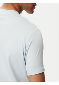 Karl Lagerfeld - KARL LAGERFELD T-Shirt 755781 563235 Niebieski jasny Regular Fit. Typ kołnierza: dekolt w karo. Kolor: niebieski. Materiał: bawełna #4