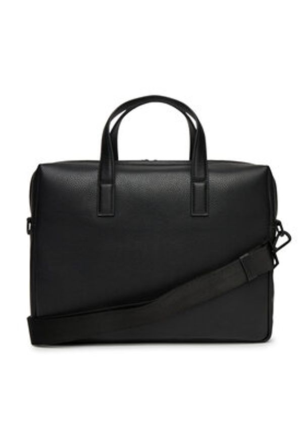 Calvin Klein Torba na laptopa Ck Must Laptop Bag LV04D3082G Czarny. Kolor: czarny. Materiał: skóra