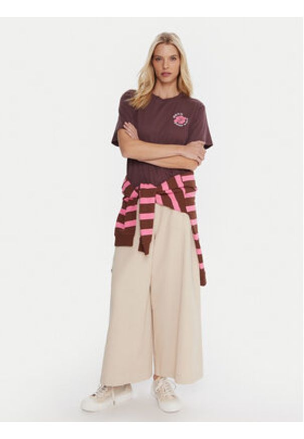 Roxy T-Shirt Hangloose The Sky ERJZT06020 Fioletowy Regular Fit. Kolor: fioletowy. Materiał: bawełna