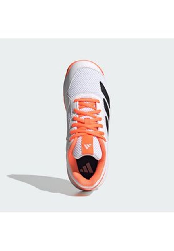 Adidas - adidas Buty do tenisa Courtflash JR4450 Biały. Kolor: biały. Materiał: materiał. Sport: tenis