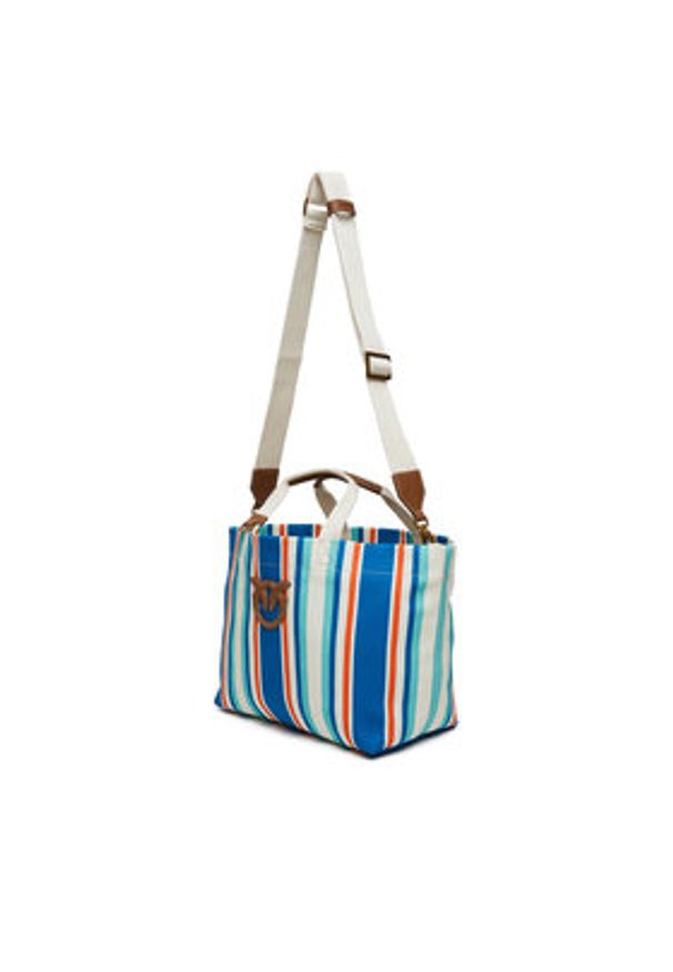 Pinko - PINKO Torebka Shopping Bag Medium PE 25 PLTT 104753 A2G5 Niebieski. Kolor: niebieski