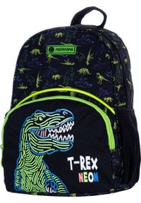 Plecak 30cm (12") ASTRA AK300, dziecięcy przedszkolny T-REX NEON