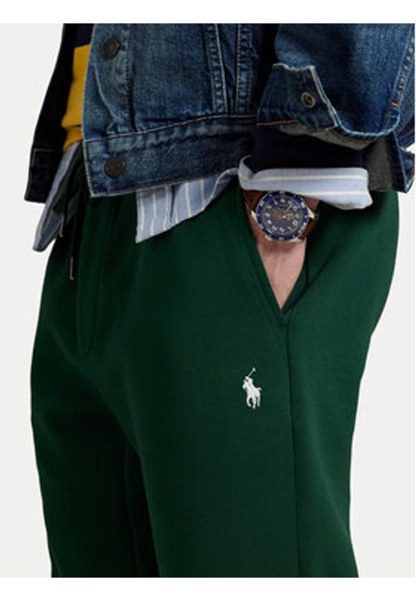 Polo Ralph Lauren Spodnie dresowe 710881518087 Zielony Regular Fit. Kolor: zielony. Materiał: bawełna, syntetyk