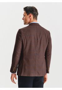 Pako Lorente - PAKO LORENTE – Brązowa marynarka w drobną kratę. Kolor: brązowy. Materiał: poliester, elastan, wiskoza. Sezon: jesień #8