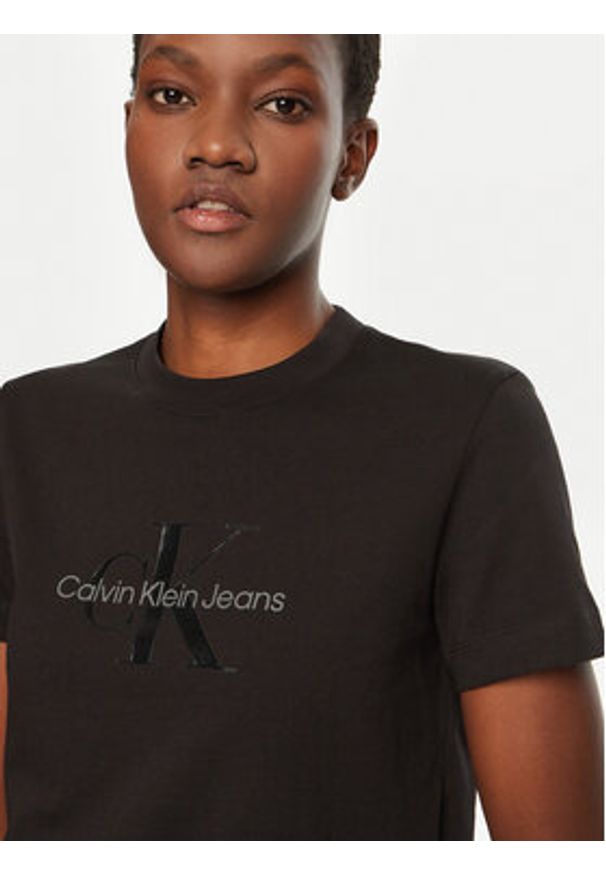 Calvin Klein Jeans T-Shirt J20J224983 Czarny Regular Fit. Kolor: czarny. Materiał: bawełna