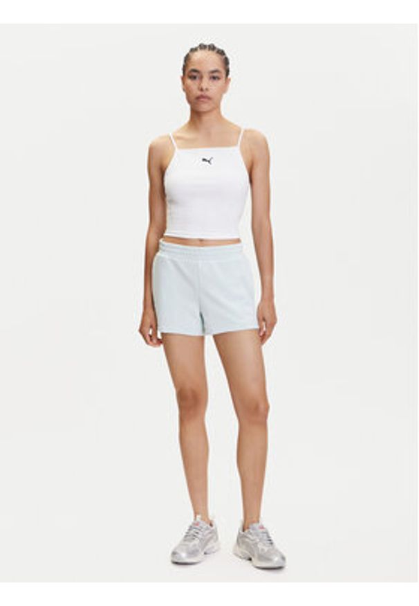 Puma Szorty sportowe No. 1 ESS 4'' 682439 Błękitny Regular Fit. Kolor: niebieski. Materiał: bawełna