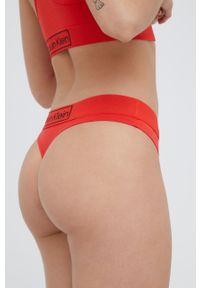 Calvin Klein Underwear stringi kolor czerwony. Kolor: czerwony. Materiał: bawełna #2