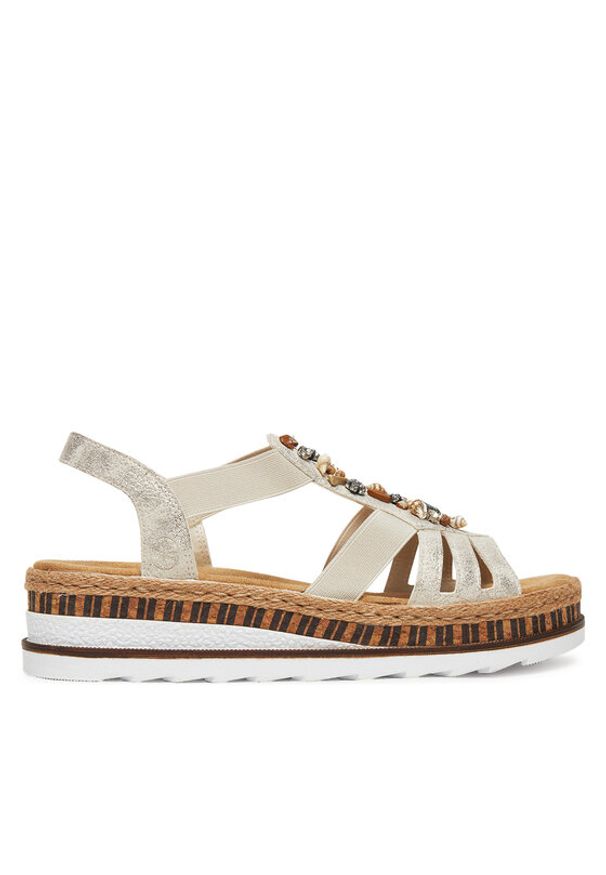 Rieker Sandały V7949-90 Granatowy. Kolor: niebieski. Materiał: syntetyk, materiał