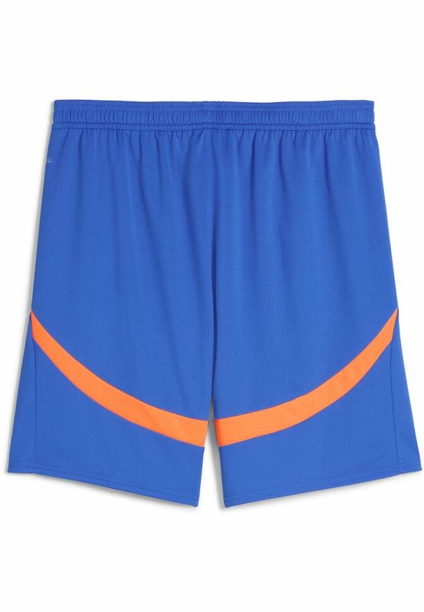 Puma - Męskie szorty Olympique Marsylia 24/25 PUMA Racing Blue Fluro Orange Pes. Kolor: żółty, pomarańczowy, wielokolorowy, niebieski. Sport: piłka nożna