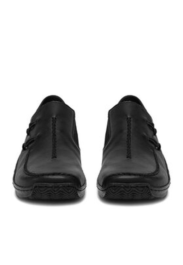 Rieker Półbuty L1751-00 Czarny. Kolor: czarny. Materiał: skóra