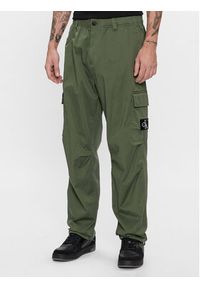 Calvin Klein Jeans Spodnie materiałowe Essential J30J324537 Zielony Regular Fit. Kolor: zielony. Materiał: bawełna #5