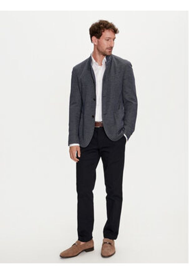 JOOP! Marynarka 17 JB-100Hiro-J6 30042858 Niebieski Slim Fit. Kolor: niebieski. Materiał: bawełna, syntetyk