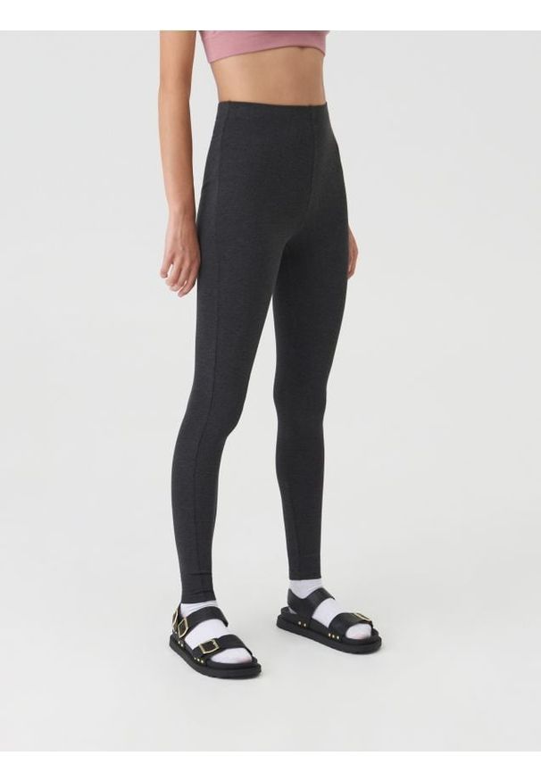 Sinsay - Legginsy basic - szary. Kolor: szary. Długość: długie. Styl: klasyczny