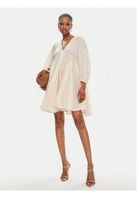 Pinko Sukienka codzienna Beowulf Abito 103587 A1X2 Écru Regular Fit. Okazja: na co dzień. Materiał: bawełna. Typ sukienki: proste. Styl: casual #3