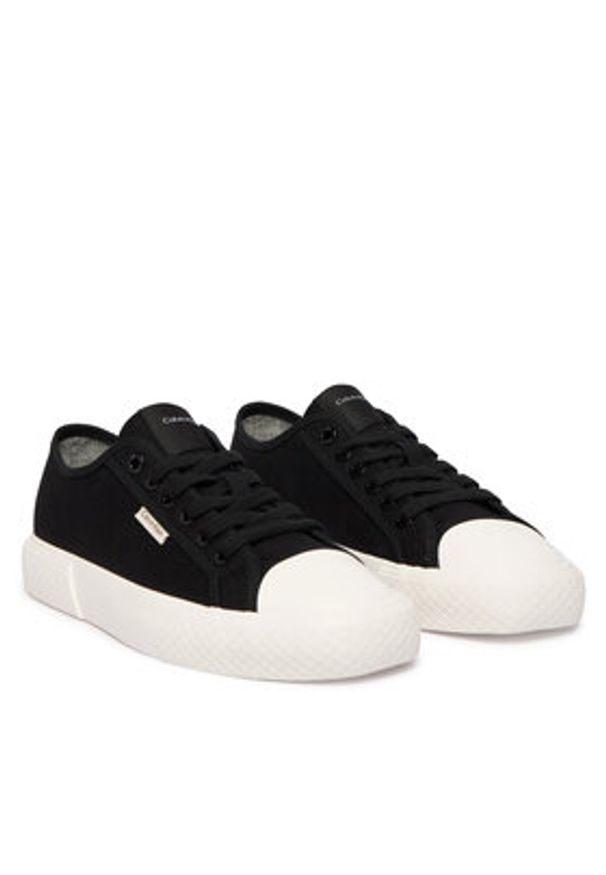 Calvin Klein Trampki Vulc Low Lace Up Canvas HW0HW02975 Czarny. Kolor: czarny. Materiał: materiał