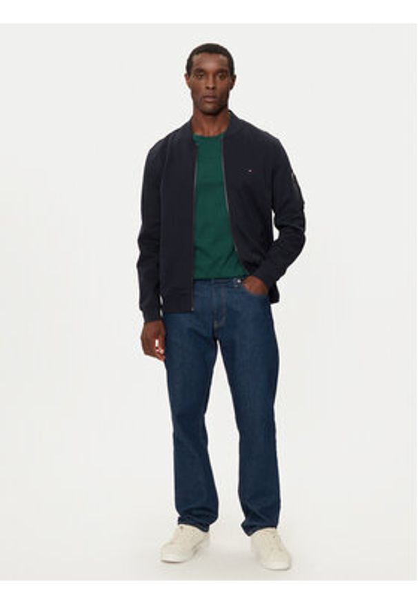 TOMMY HILFIGER - Tommy Hilfiger Bluza Essential MW0MW37357 Granatowy Regular Fit. Kolor: niebieski. Materiał: bawełna
