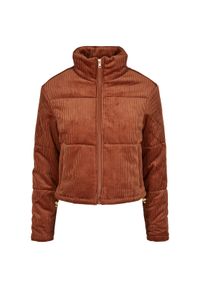 Kurtka damska Urban Classics corduroy puffer. Kolor: czerwony, fioletowy, wielokolorowy, brązowy. Materiał: sztruks, puch #1